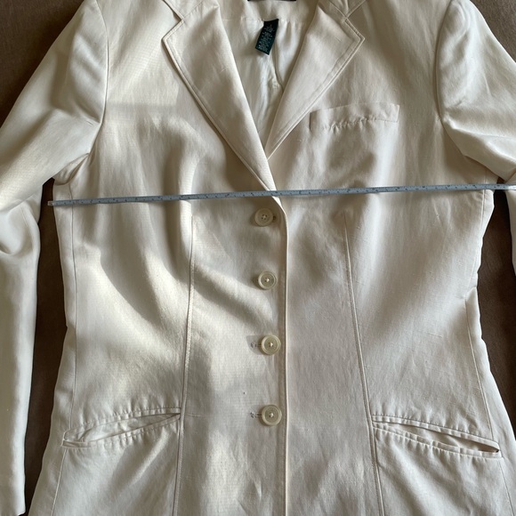 Lauren Ralph Lauren, Long Cream Blazer, size 8 - Picture 2 of 7